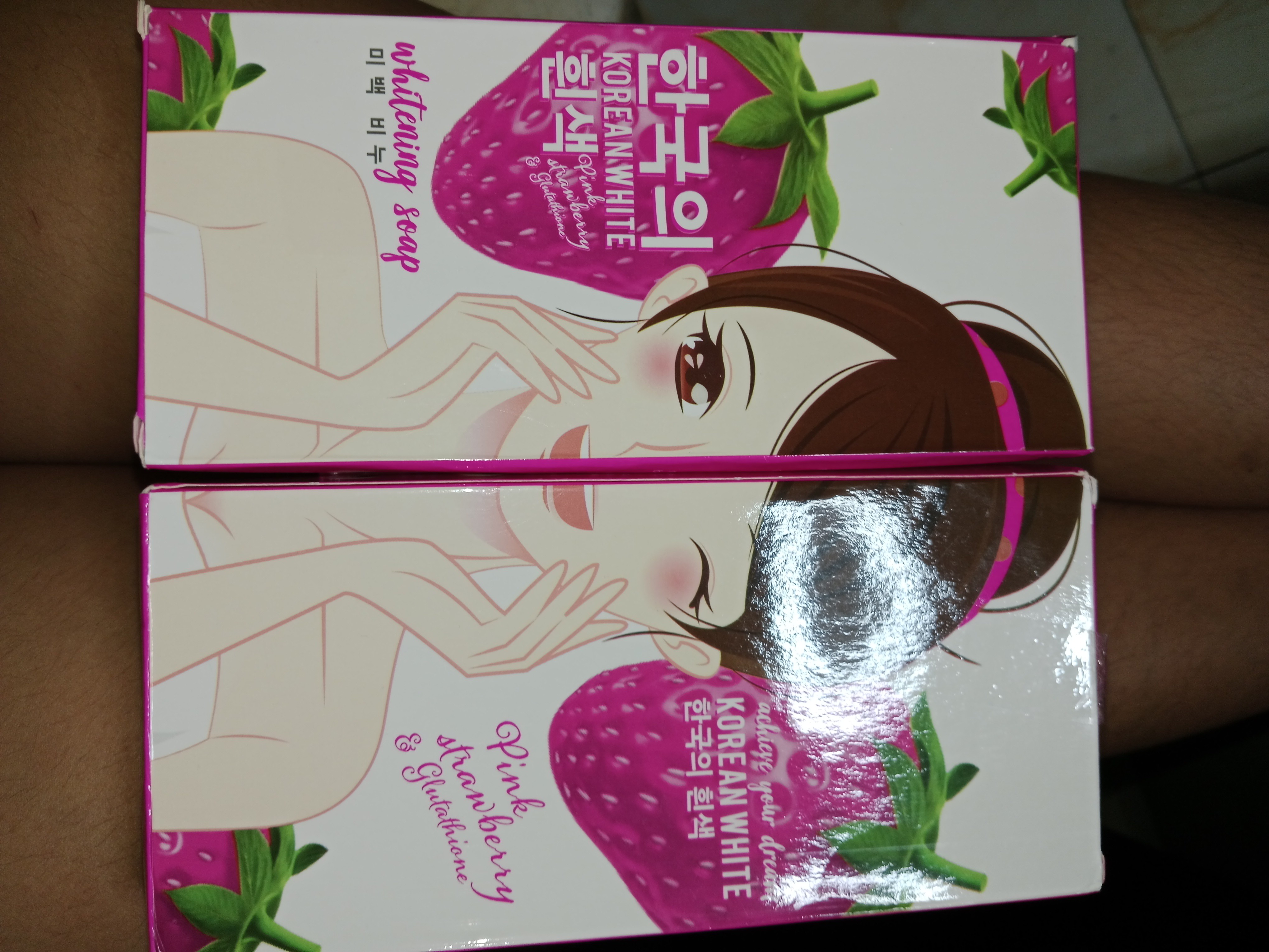 Korean White Pink Strawberry & Glutathione 90g x3 | Lazada PH