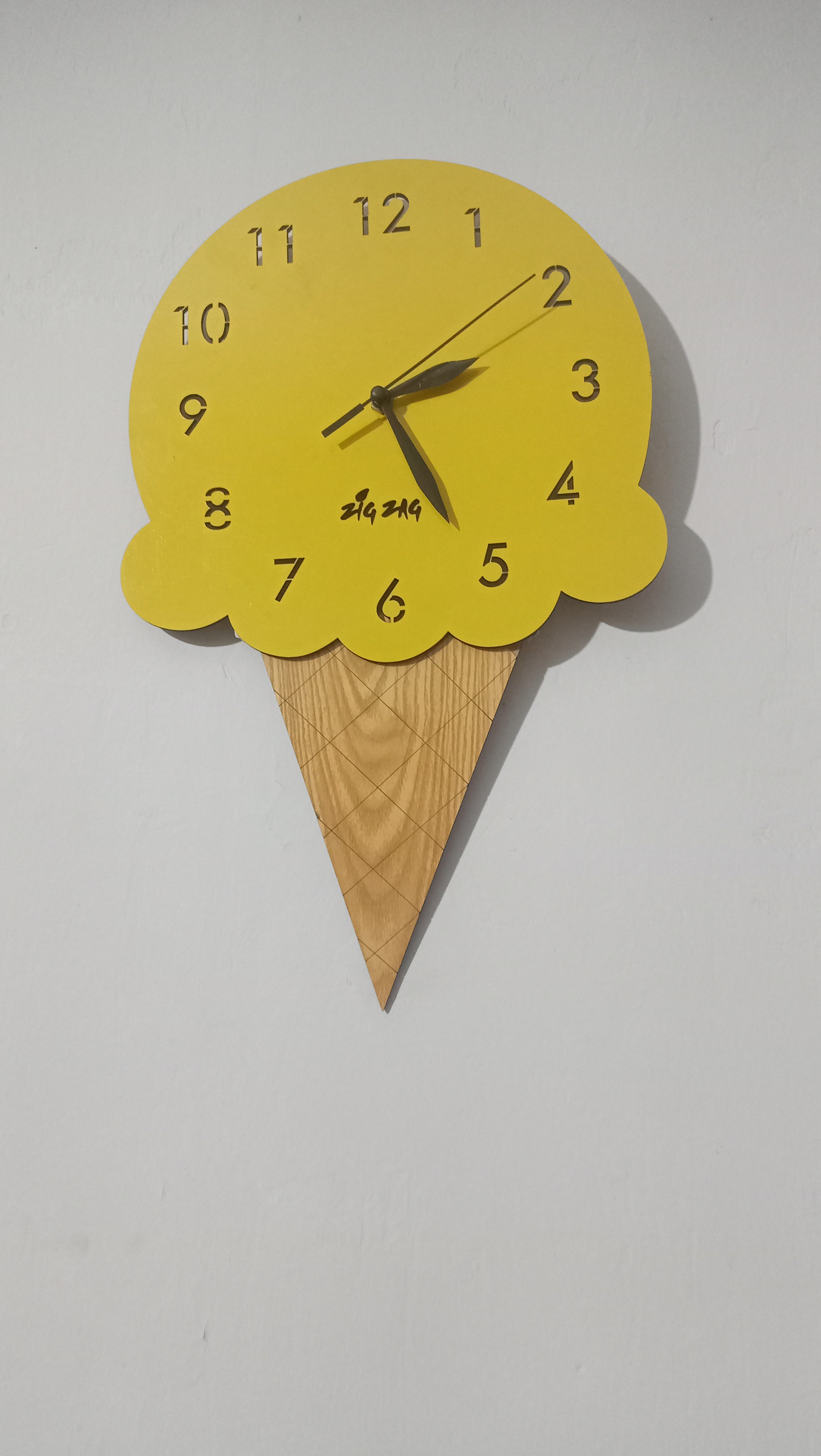 Cone Ice Cream Shaped Wall Clock – Kids Room Non Ticking
