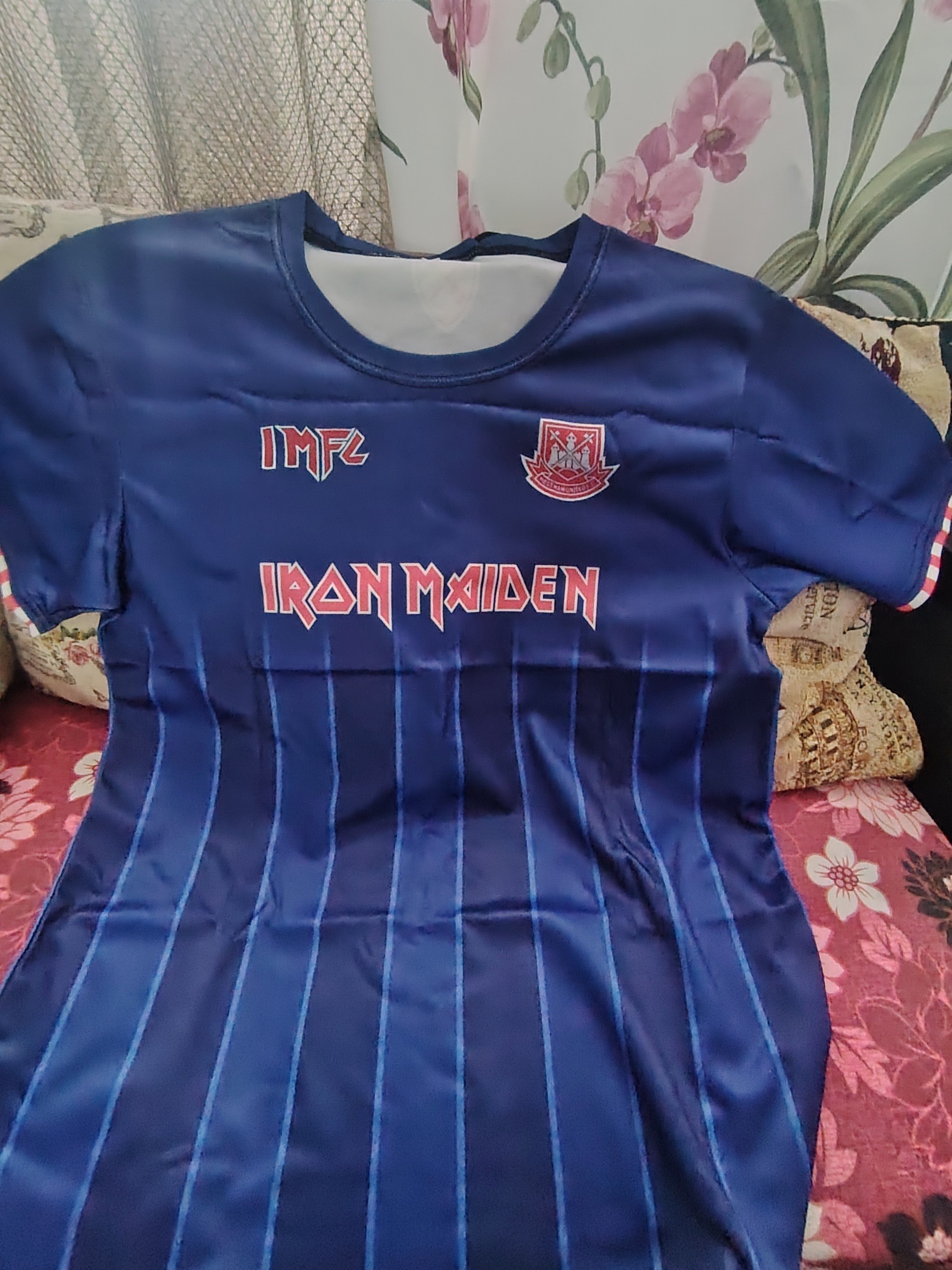 Iron Maiden x West Ham Away Shirt Men's Sports Retro Jersey
