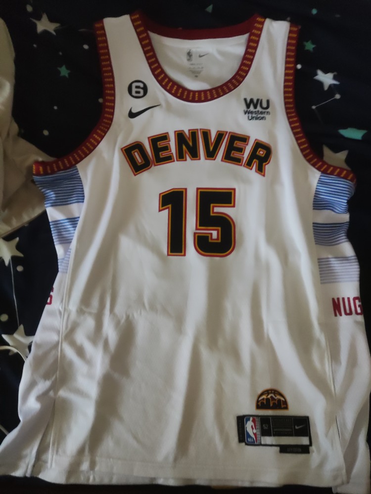 Men's Denver Nuggets Nikola Jokic #15 Nike White Swingman Player Jersey  – City Edition