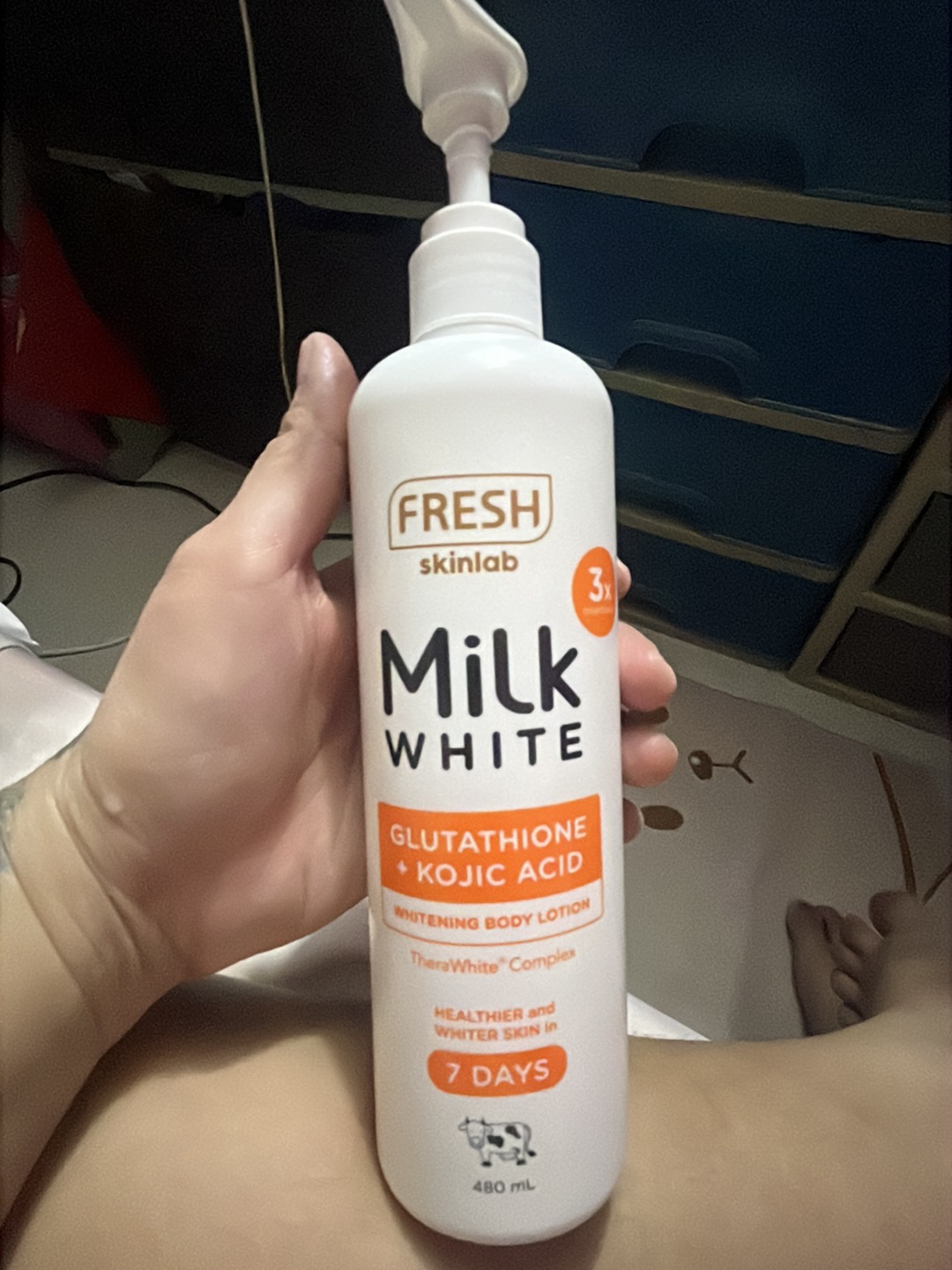 Fresh Skinlab Milk White Glutatione + Kojic Whitening Body Lotion 480ml