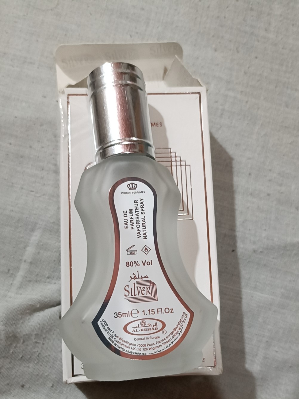 Al Rehab Silver EDP Unisex Perfume 35 Ml Ref 353