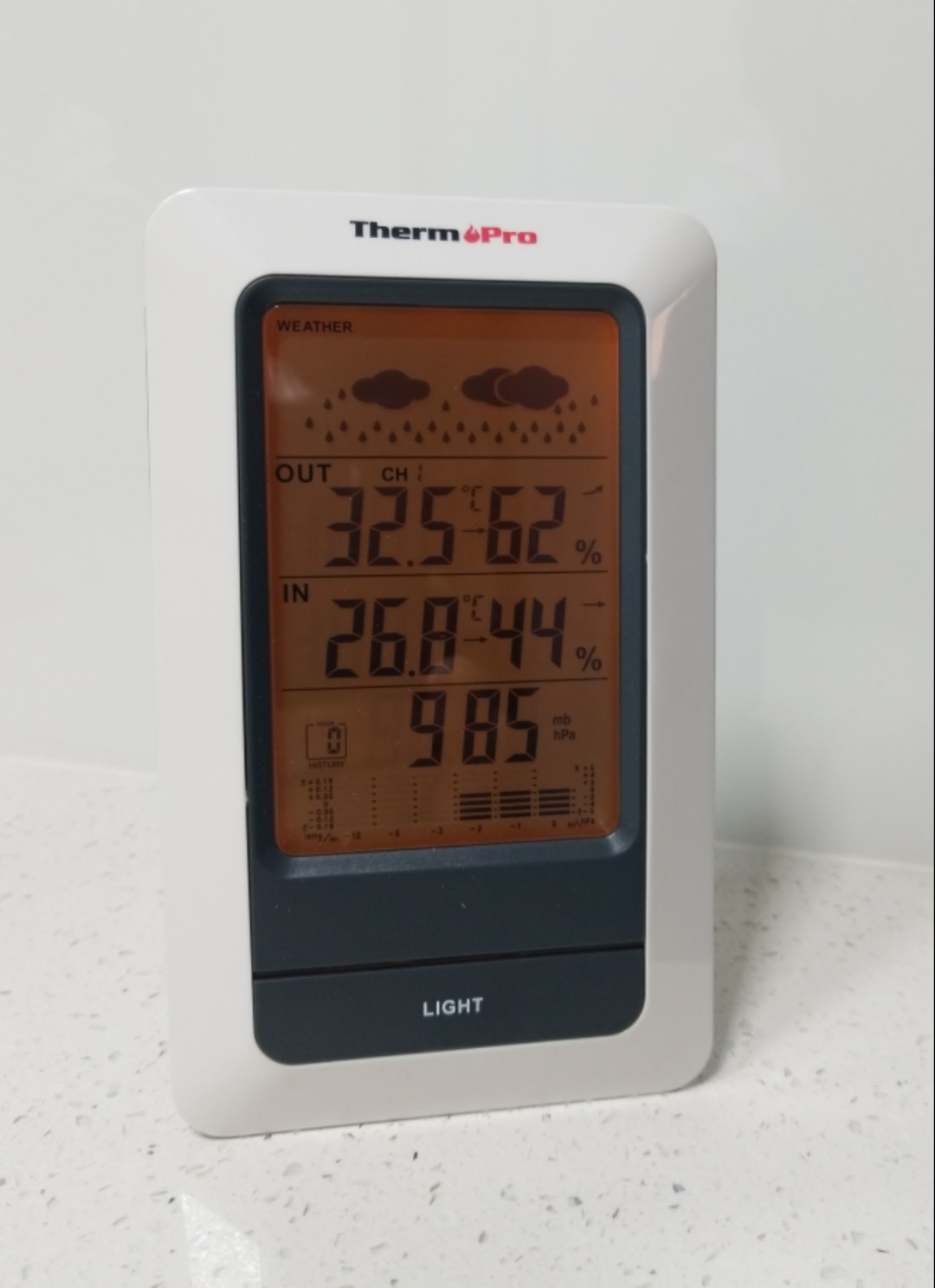 ThermoPro TP67B Waterproof Weather Station Wireless Indoor Outdoor  Thermometer Digital Hygrometer Barometer with Cold-Resistant and