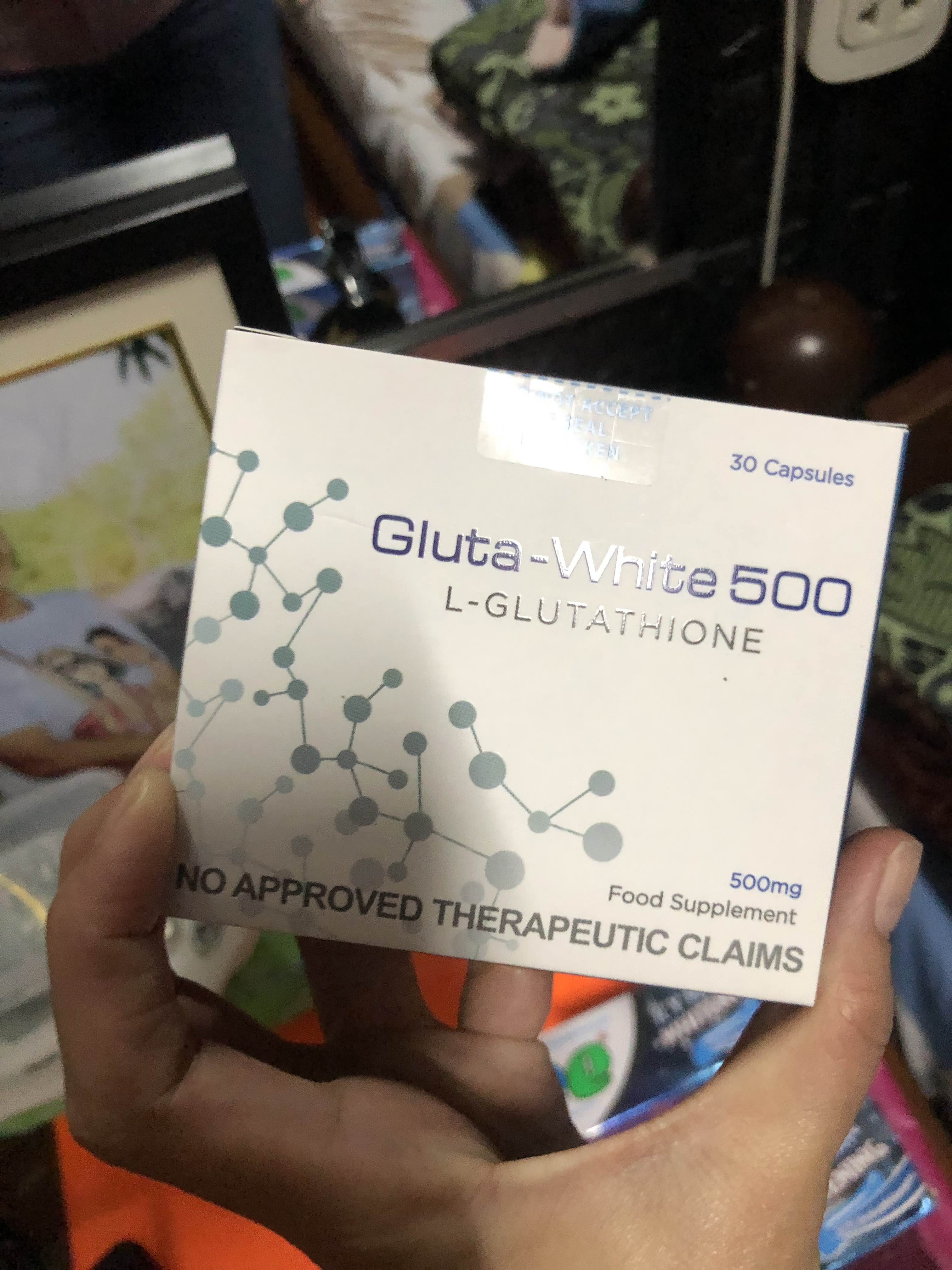 Gluta-White Food Supplement L-Glutathione 500mg Box of 30s Glutathione Capsules Capsules For Skin Health - Lazada