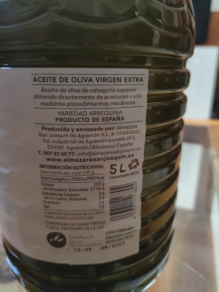 Botella 100% RPET 500ml Aceite Oliva Virgen Extra - Capricho Andaluz