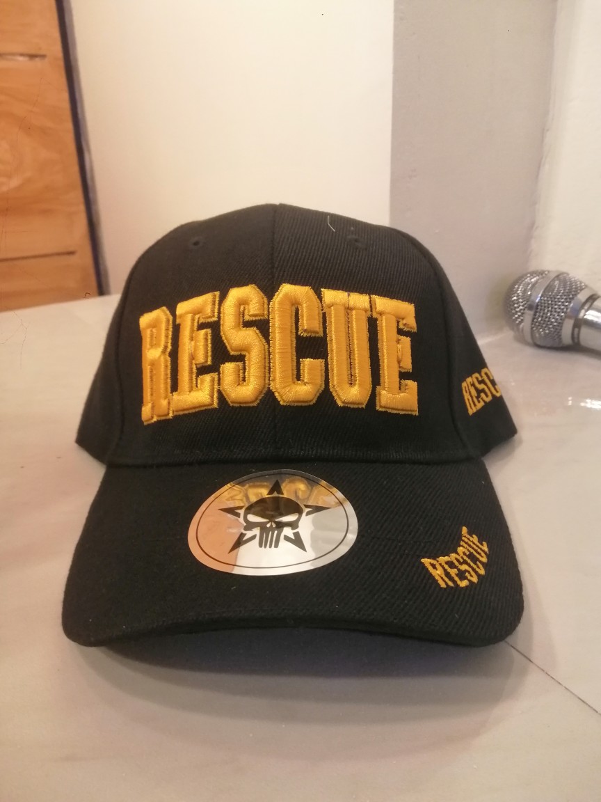 RESCUE Adjustable Baseball Cap Hats Fire Fighter Police Rescue Hat