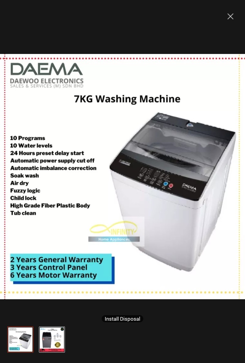 daema washing machine 7kg