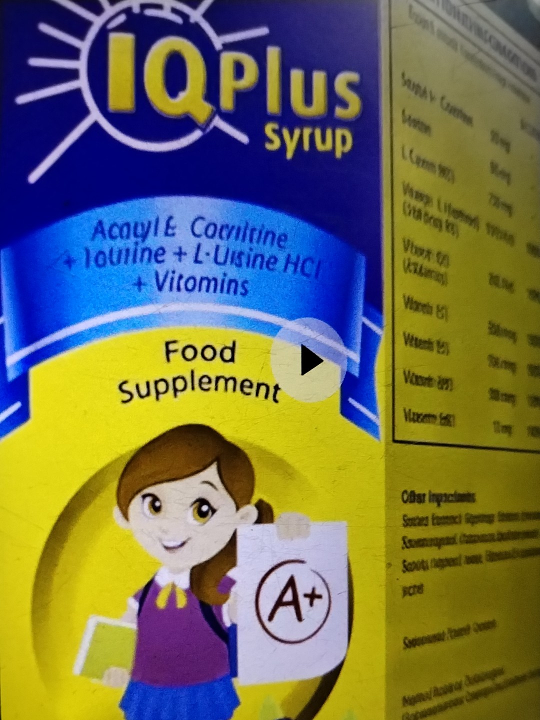 l carnitine syrup philippines IQ PLUS Acetyl L-Carnitine + Taurine +L-Lysine+ Vitamins Multivitamin Grape-Flavored Children'S Concentration & Memory Enhancer Lysine & Taurine Brain Development Supplement - Lazada Size:Four Bottles making it a clean Essential Fx Eyelid Lift gluthanione