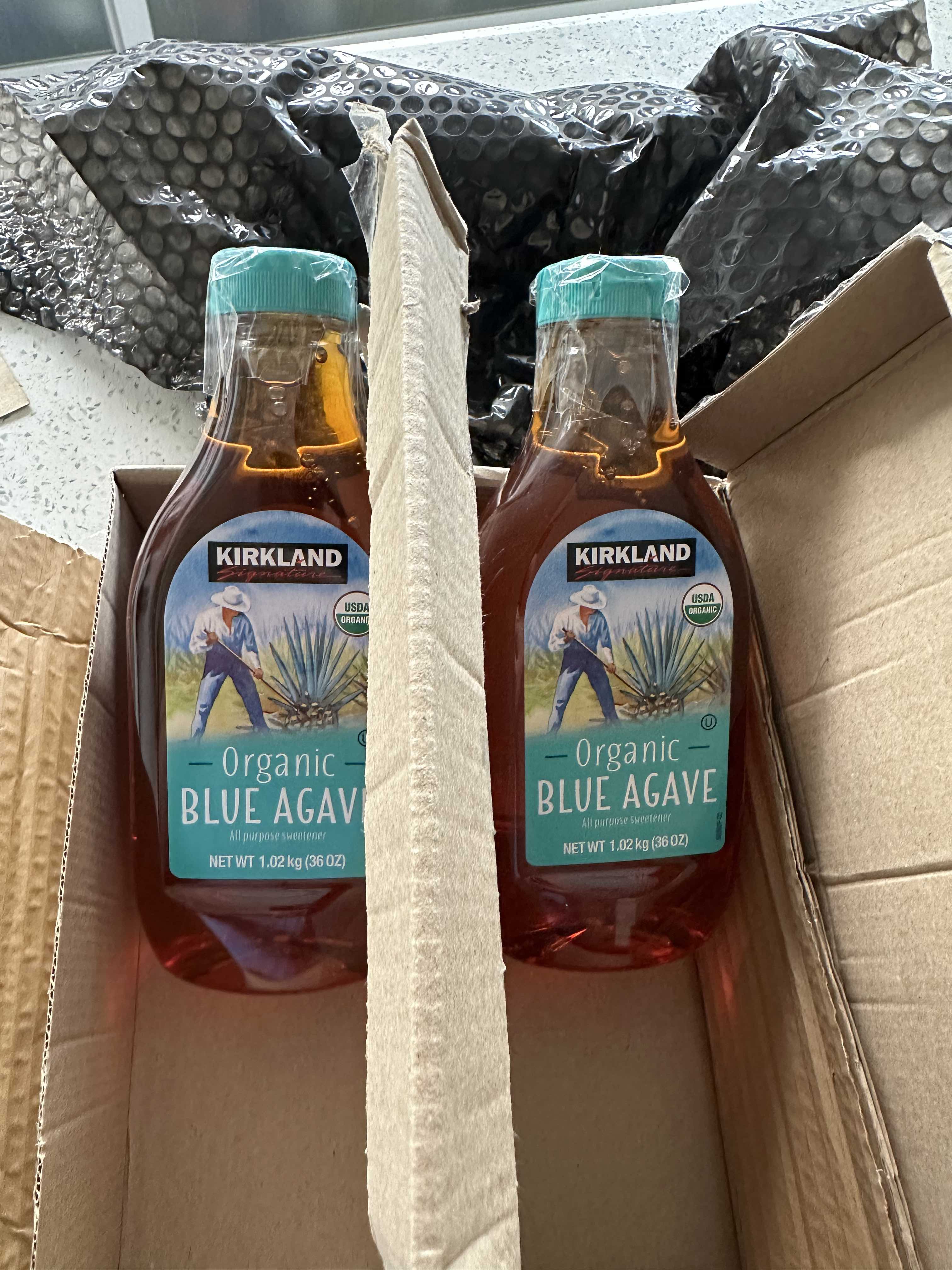 Kirkland Signature USDA Organic Blue Agave Sweetener – 2 Pack 36 Oz Bottles