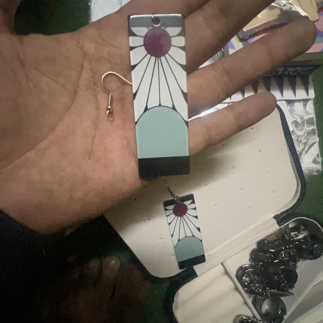 Demon Slayer Tanjiro Kamado Hanafuda Earring Kimetsu No Yaiba