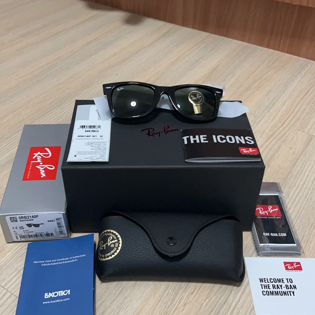 rayban wayfarer rb2140f 901 52mm