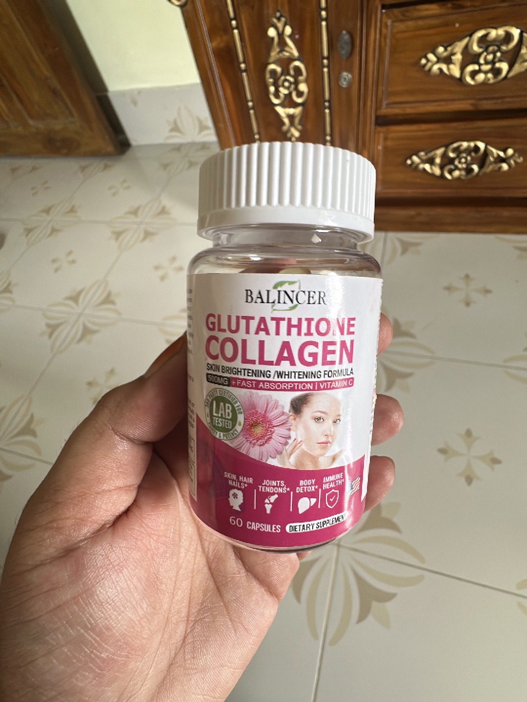 Balincer Glutathione Whitening Capsules, Collagen - Anti-aging, Immune  Support, Improve Skin, Hair, Nails
