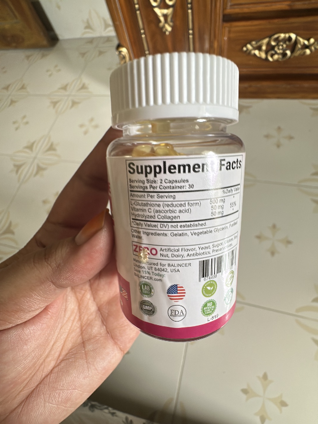 balincer collagen glutathione BALINCER Glutathione and collagen supplement supports skin hair and nail  health supports liver detoxification and immune health Anti-Aging Whitening  Capsules - Lazada