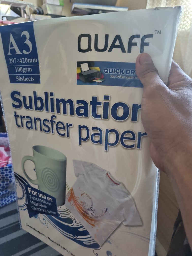 1 Pack A3 SIZE) QUAFF Sublimation Transfer Paper 100GSM - Quick Dry Sublimation  Paper 100 sheets/Pack)