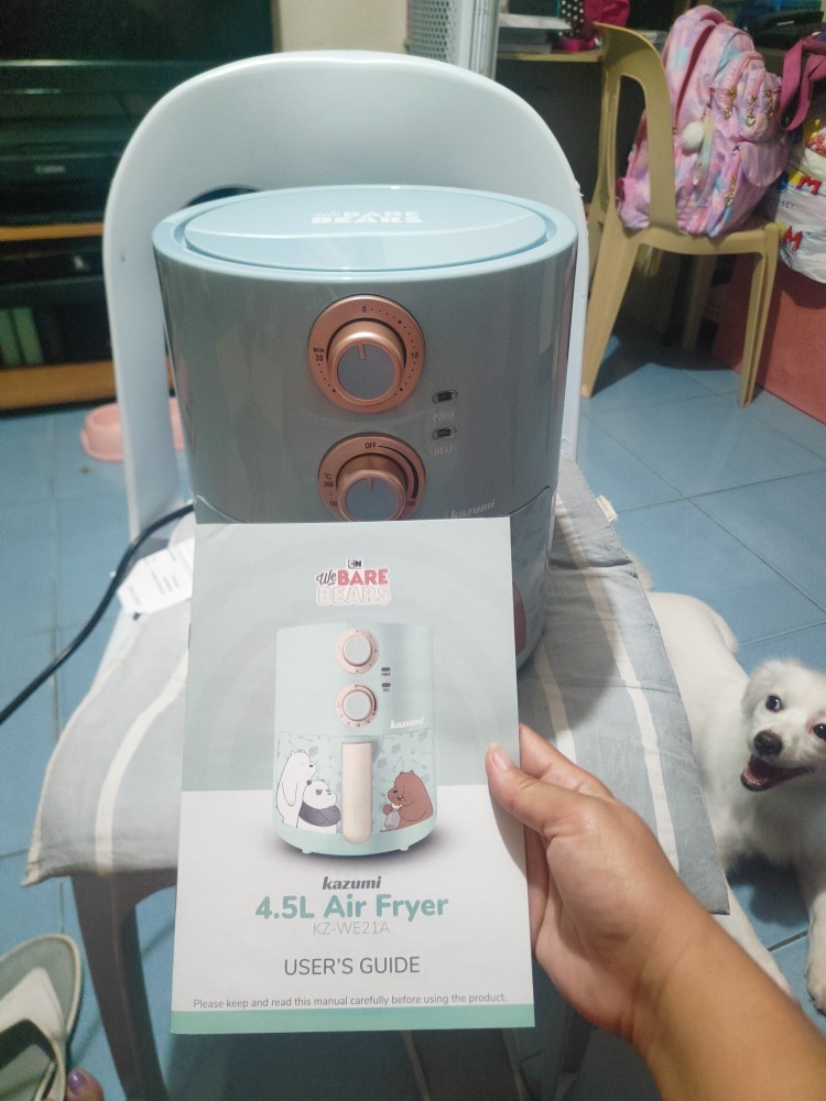 Kazumi We Bare Bears 4.5L Air Fryer - Turquoise Blue