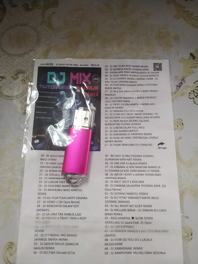 Sa Janji Tra Mabuk Lagi Usb Pendrive Siap Malay Indon Lagu Melayu