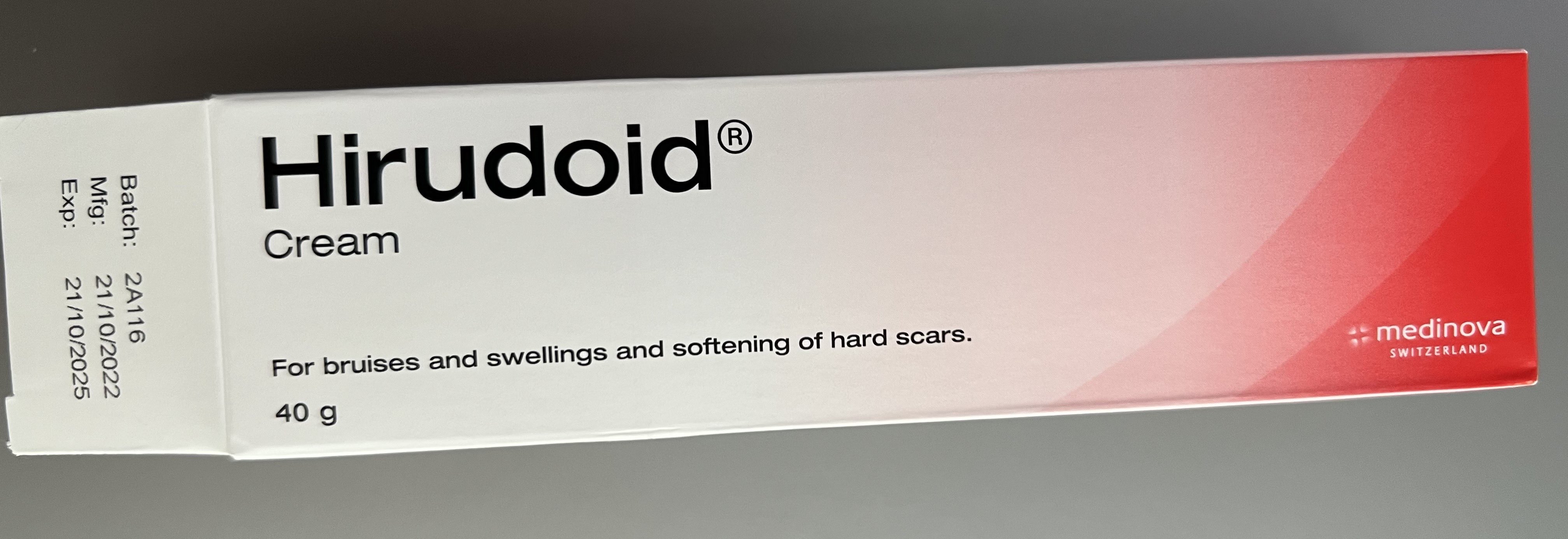 Hirudoid Forte Cream Varicose Bruises Scars Sprains Stretch Marks smooth  skin40g