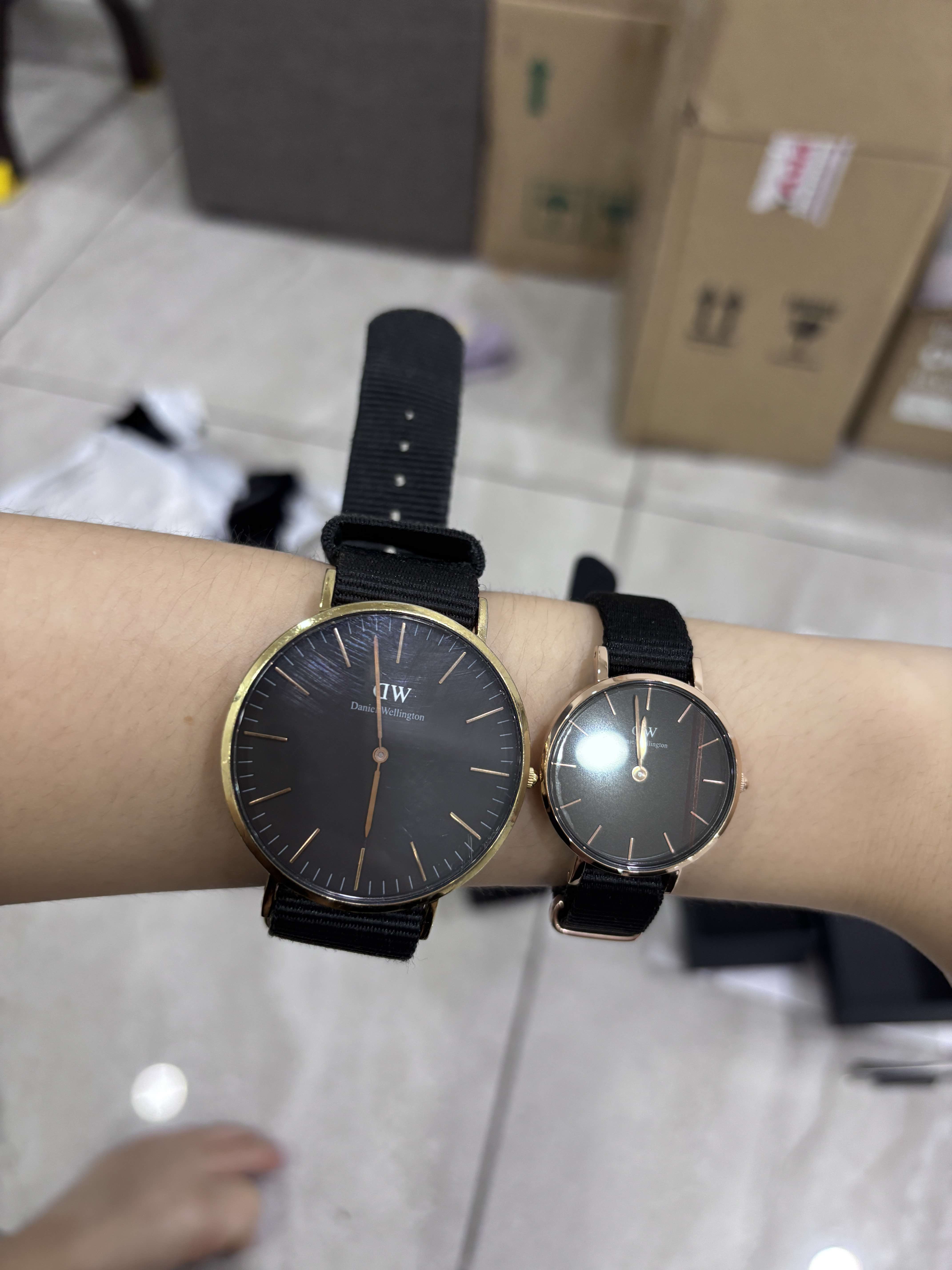 Daniel Wellington Classic Petite Cornwall Black 28/32mm - Rose 